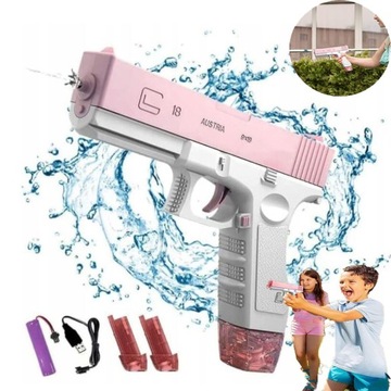 ELEKTRYCZNY PISTOLET NA WODĘ AUTOMATYCZNY MISTRZ WODY, ZABAWKA DLA DZIECI, ZASIĘG 32 STÓP