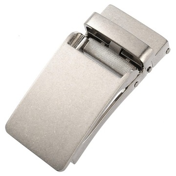 diyhomedecor_uk Automatyczna klamra zapadkowa do skórzanego paska Luksusowe srebro