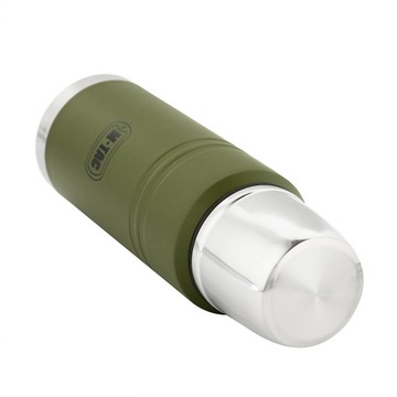 Туристический термос 750 мл M-Tac Вакуумная стальная кружка оливкового цвета