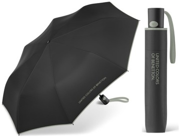 PARASOL PARASOLKA DAMSKA MĘSKA BENETTON MINI AUTOMAT POKROWIEC