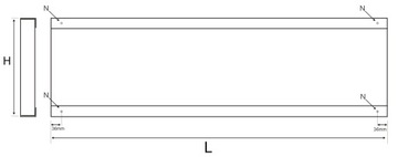 Стальной профиль Панель 100х20х0,8 Оцинкованный Современный забор L=500