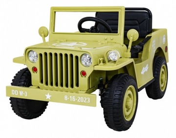wojskowy POJAZD ELEKTRYCZNY dla dzieci NAPĘD 4x4 + pilot dla rodzica