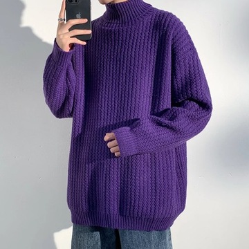 2023 Autumn New Fashion Men's Trendy Round Neck Pu