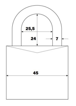 ABUS TITALIUM 727 45MM НАВЕСНОЙ ЗАМОК С КЛЮЧОМ