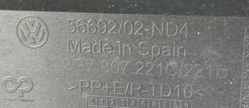 NÁRAZNÍK PŘEDNÍ VW TAIGO 20- PDC