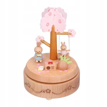 DREWNIANA POZYTYWKA ORNAMENT KRÓLIK