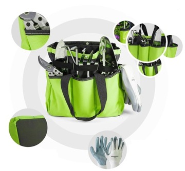 НАБОР САДОВОГО ИНСТРУМЕНТА ДЛЯ УХОДА ЗА РАСТЕНИЯМИ И ЦВЕТАМИ + СУМКА ДЛЯ ПЕРЧАТОК