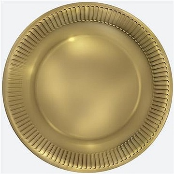 TALERZE PAPIEROWE ZŁOTE 18cm 8 sztuk JEDNORAZOWE