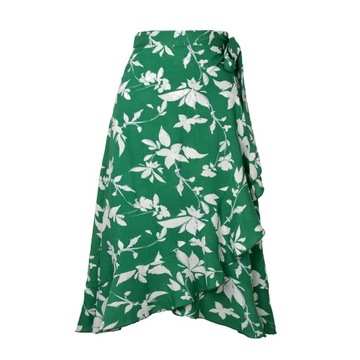 BOHO LETNIE SZYFONOWA SPÓDNICA W KWIATY