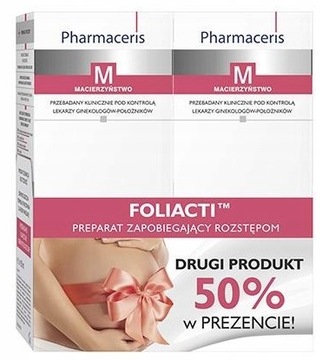 PHARMACERIS M Zestaw Foliacti Krem zapobiegający rozstępom 2x150ml