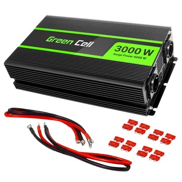 Автомобильный инвертор Green Cell 12 В 3000 Вт 6000 Вт USB-инвертор для кемпинга