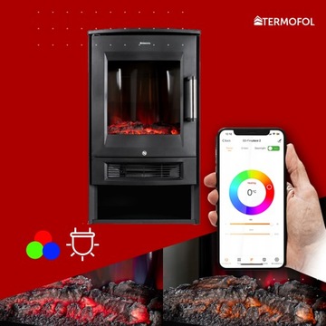 Электрический камин с функцией обогрева WIFI 74,5 х 44 х 34,5 см + ДИСТАНЦИОННОЕ УПРАВЛЕНИЕ