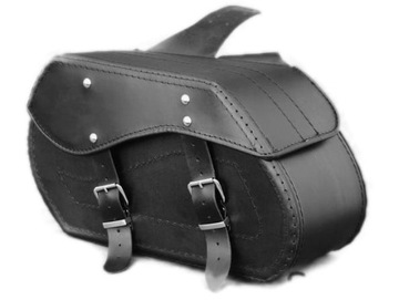 SAKWY TORBY BOCZNE MOTOCYKLOWE SKÓRZANE 49x27x18cm
