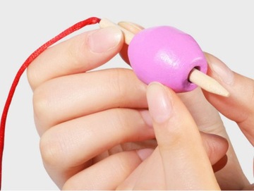 БИСЕРЫ ДЕРЕВЯННЫЕ БЛОКИ ДЛЯ НАРЕЗАНИЯ НИТИ МОНТЕССОРИ