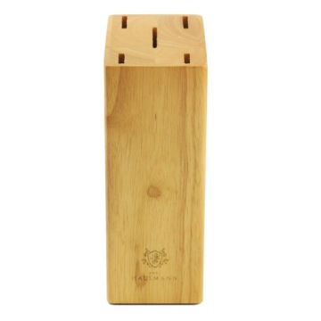 НАБОР КУХОННЫХ НОЖЕЙ 6 ЭЛ. ДЕРЕВЯННЫЙ БЛОК СТАЛЬНЫЕ ЛЕЗВИЯ ДЛЯ КУХНИ