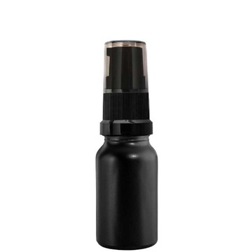 Butelka szklana 10ml czarna matowa z pompką