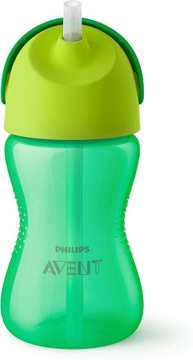 AVENT BIDON WYPROFILOWANA BUTELKA DLA DZIECKA SŁOMKA +POKRYWKA 300ML 12M+
