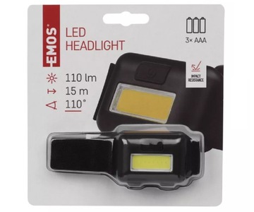 Latarka czołowa EMOS P3537 LED COB 1W 110lm 3× AAA