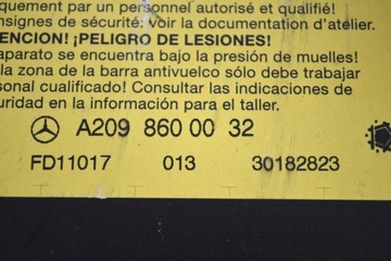 MERCEDES A209 CLK350 2006 RHD PODHLAVNÍK PALEC BEZPEČNOSTI