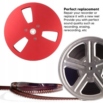 КАТУШКА NAB ДЛЯ ЗАПИСИ 1/4 7 ДЮЙМОВ, 3 ОТВЕРСТИЯ, КРАСНАЯ