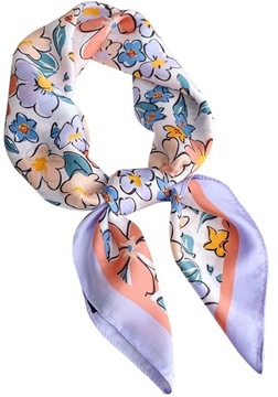 APASZKA DAMSKA chustka GAWROSZKA BANDANA CHUSTA w kwiatki kwiaty 70x70 CM