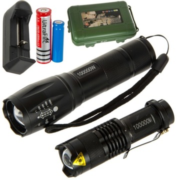 2x LATARKA TAKTYCZNA POLICYJNA SZPERACZ LED MOCNA