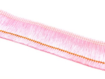 Taśma frędzle chwosty 25mm 0,5m róż jasny