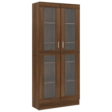 Regał VidaXL Witryna 82,5 cm x 185,5 cm x 30,5 cm dąb orzech