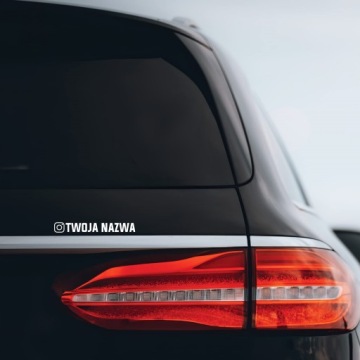 Наклейка INSTAGRAM с собственным текстовым именем учетной записи на окно автомобиля, 15 см, ТВЕРДАЯ