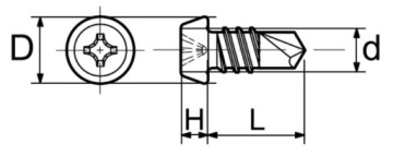 Саморезы PHEŁKI для профилей 3,5х9,5мм 200 шт.