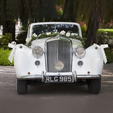 DEKORACJA ŚLUBNA DO SAMOCHODU NA ŚLUB AUTO OZDOBY DEKORACJE KOKARDKI WESELE