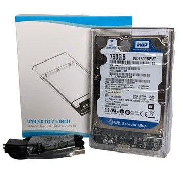 ZEWNĘTRZNY DYSK WD 750 GB USB3.0