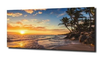 OBRAZ NA SZKLE WYSPA SŁOŃCE PLAŻA 120X60