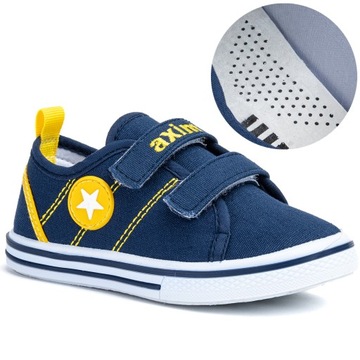 Tenisówki trampki dziecięce wkł. skóra lekkie Axim