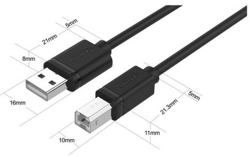 USB-кабель UNITEK USB 2.0 тип B, 2 м