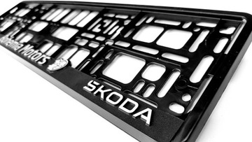 Ramka pod Tablice Rejestracyjną Skoda 3D ASO