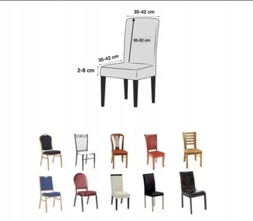 Pokrowce na krzesła, czarny 3d Wzór kostki