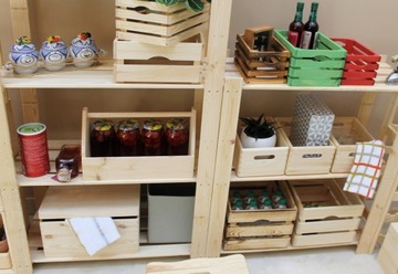 Открытый деревянный ящик, контейнер 40х30х14 см.