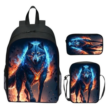 РЮКЗАК WOLF WILKOR WOLF БОЛЬШОЙ НАБОР 3В1 А4 НОВЫЙ