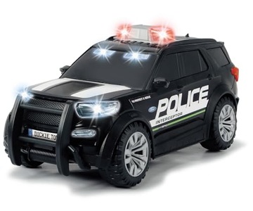 Dickie Toys 203714018 Ford Interceptor Police Freewheel Toy Car Light & Sou