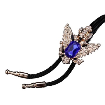 Styl Vintage podwójna głowa orła Rhinestone Bolo