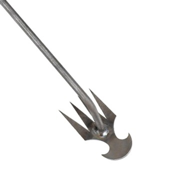 Narzędzie do odchwaszczania grabi ogrodowych Ręczny przyrząd do usuwania motyki Wszechstronny, wytrzymały, srebrny 50 cm