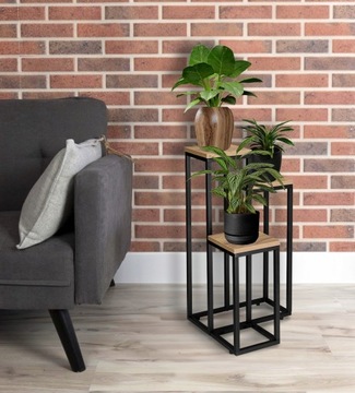 KWIETNIK STOJĄCY STOJAK PÓŁKI NA KWIATY ROŚLINY LOFTOWY METALOWY INDUSTRIAL