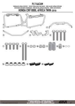 Givi Honda CRF1000L Africa Двойная боковая рама корпуса (16-17)