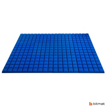 Pianka akustyczna wygłuszająca kostka wypukła 5cm niebieska 50x50x5cm