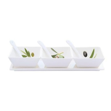 Porcelanowy zestaw do przystawek 3+1