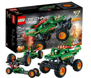 Lego Technic 2w1 Monster Jam Dragon 42149 ZESTAW NA PREZENT