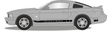 Naklejki pasy na bok samochodu Ford Mustang #6