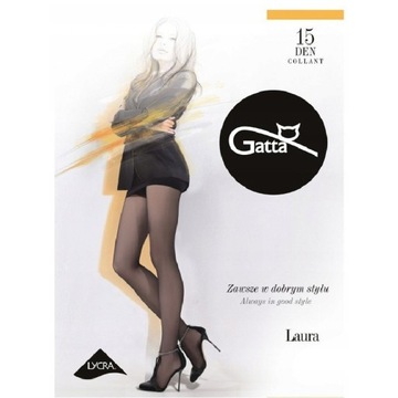 Rajstopy Gatta Laura 15 den lycra 4-L inka