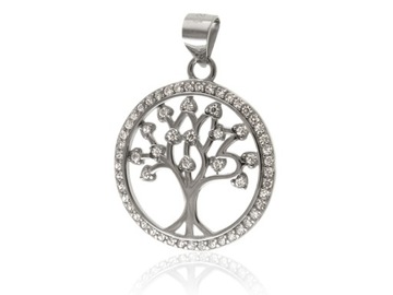 WISIOREK SREBRO AŻUROWE KÓŁECZKO DRZEWO ŻYCIA TREE